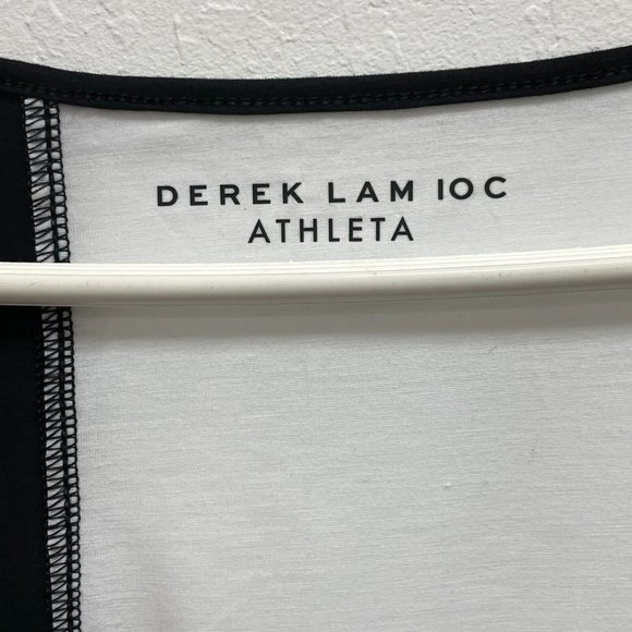 Derek Lam 10C Athleta Tank Top Women’s M‎ Green Blue White Colorblock Hi Lo Hem - Picture 2 of 9